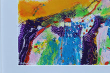 Load image into Gallery viewer, Under A Yellow And Pink Sky  - original mixed media painting on paper (framed)
