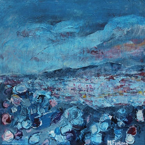 Expressive seascape with story sky by Martina Furlong Irish artist