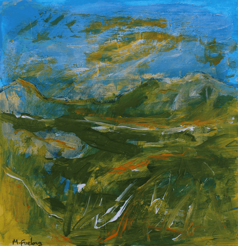 Blue Skies - Hand Painted Card