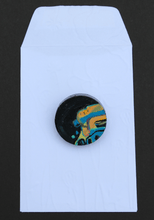 Load image into Gallery viewer, Set In Black - Hand Painted Brooch (3cm diameter)
