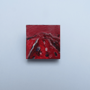 Under A Red Sky - Hand Painted Brooch (H3xW3cm)
