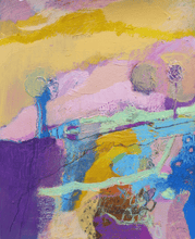 Load image into Gallery viewer, Martina Furlong - Contemporary Abstract and Landscape Artist Mixed Media With Pink, Purple, Yellow And Blue (Internal World 22) Irish art Colourful paintings