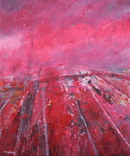 Load image into Gallery viewer, Contemporary landscape painting in red by Irish Artist Martina Furlong