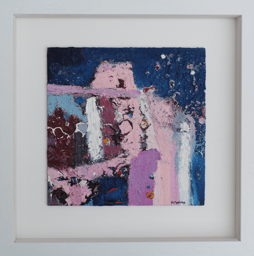 At The Top Of The Hill - original oil painting on wood (H20xW20cm)
