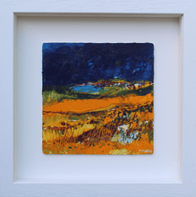 Load image into Gallery viewer, Landscape Study In Blue And Yellow - original oil painting on wood (H15xW15cm)