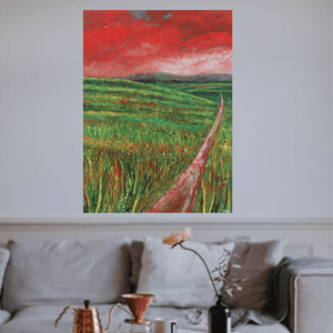 The View From The Crossroads - original oil painting on canvas (H101xW76cm)