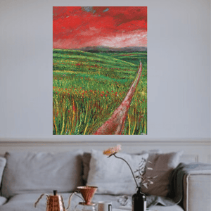 The View From The Crossroads - original oil painting on canvas (H101xW76cm)