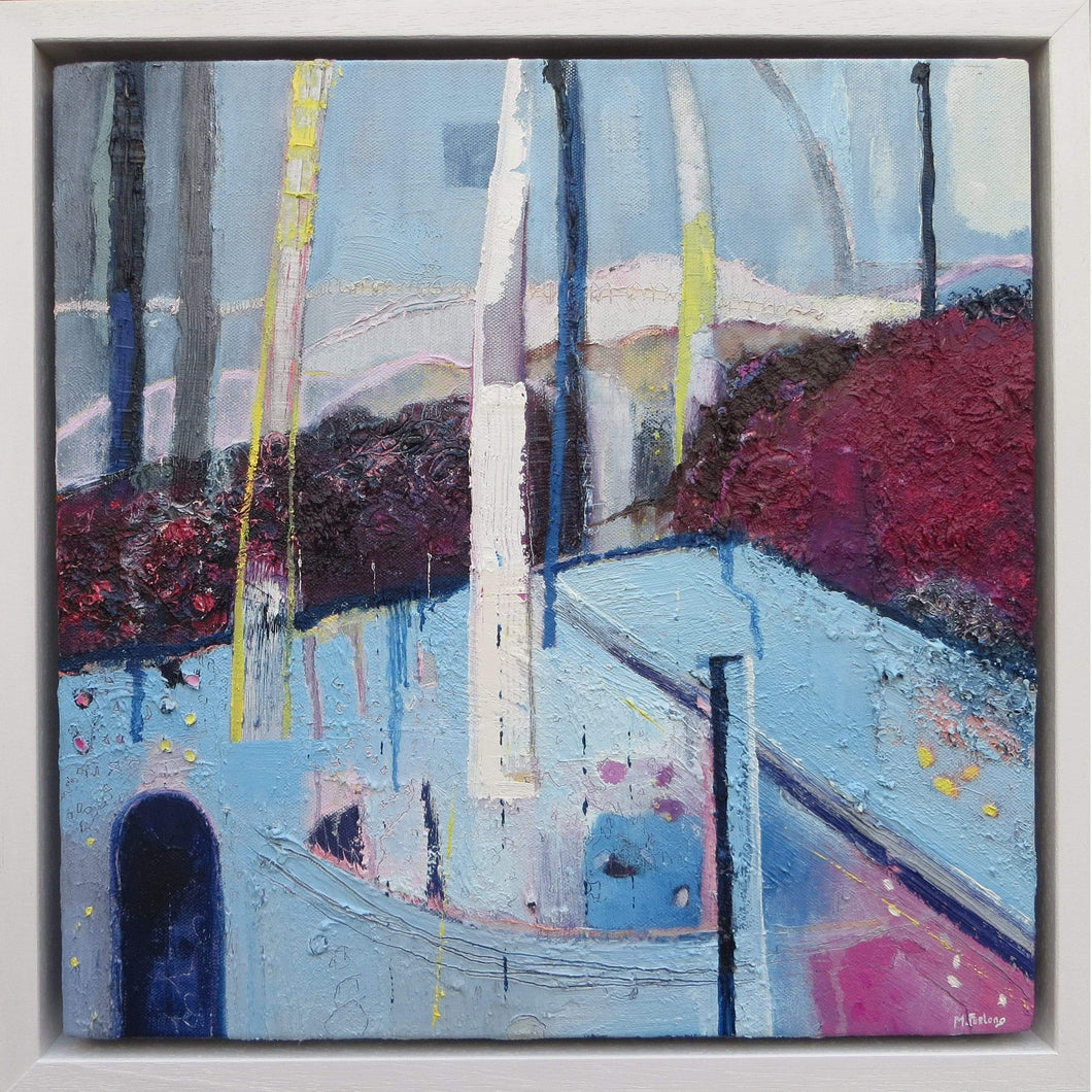 Martina Furlong - Contemporary Abstract and Landscape Artist Original oil painting You Know How To Listen, You Will Not Fall Irish art Colourful paintings